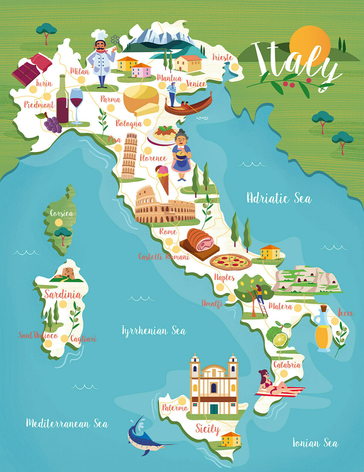 mapa de italia